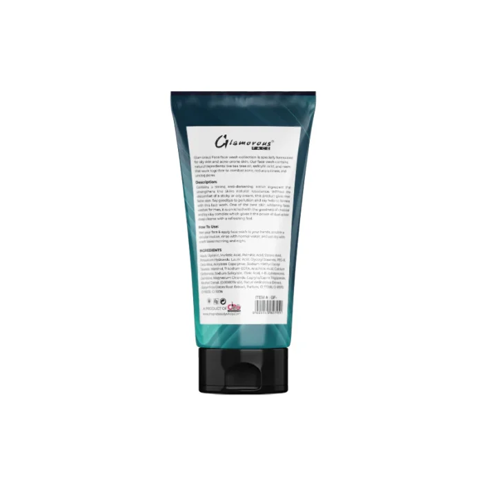 Glamorous Face Men Face Wash Turbo Boost Charcoal 3-In-1 - Image 2